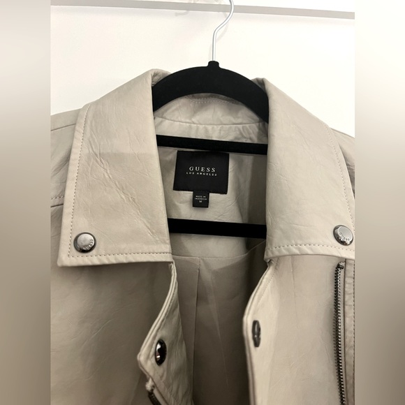 Guess Faux Leather Moto Jacket - Size M - Picture 3 of 5